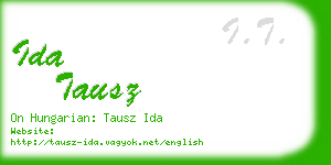 ida tausz business card